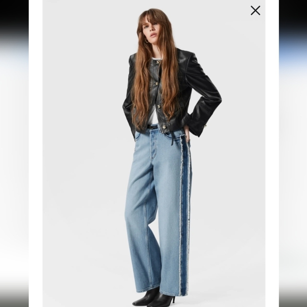 & Other Stories Fringe Wide Leg Jeans Size 4 - Picture 10 of 16